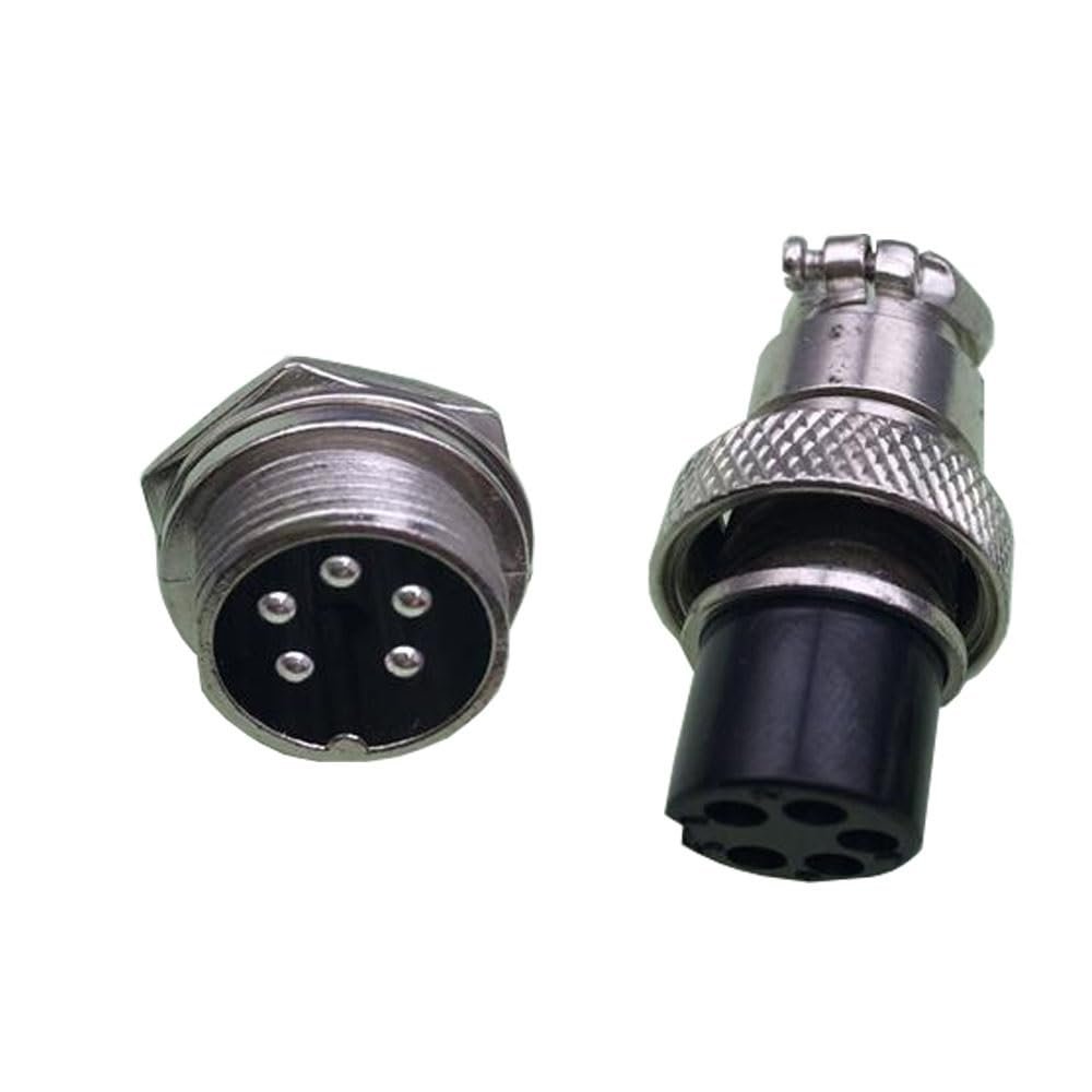 1 Set 20mm GX20-(2/3/4/5/6/7/8Pin) Screw Aviation Connector pl;/UG The Aviation pl;/UG Cable Connector Regular pl;/UG and Socket(GX20-5 Pin)