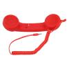 BONKZEBU Retro 3 5mm Telephone Handset Cell, Volume Control Receiver Mic Microphone Speaker, 3 5mm Sound Plug Retro Telephone Receiver, for Smartphone PC (Red) view 2