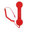 BONKZEBU Retro 3 5mm Telephone Handset Cell, Volume Control Receiver Mic Microphone Speaker, 3 5mm Sound Plug Retro Telephone Receiver, for Smartphone PC (Red) view 3