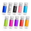 Bulk Custom OTG USB Flash Drives - Logo Engraved USB 2.0 Dual-Interface Drives for Android & PC, Corporate Branding Memory Sticks (8G,200PCS) view 1