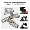 K&F CONCEPT 3-Way Geared Tripod Head, Millimeter Micro-Adjustment, Aluminum Alloy Tripod Head Maximum Load Capacity of 6kg for Star Shooting, Commercial Photography, etc. view 2