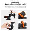 K&F CONCEPT 3-Way Geared Tripod Head, Millimeter Micro-Adjustment, Aluminum Alloy Tripod Head Maximum Load Capacity of 6kg for Star Shooting, Commercial Photography, etc. view 3