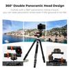 K&F CONCEPT 3-Way Geared Tripod Head, Millimeter Micro-Adjustment, Aluminum Alloy Tripod Head Maximum Load Capacity of 6kg for Star Shooting, Commercial Photography, etc. view 4