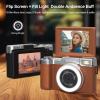 Zunate 4K Digital Camera for Photography Autofocus Vlogging Camera with 180 Flip Screen 18X Zoom, 48MP Compact Travel Cameras with 2 Batteries for Selfie Teens Adults (Black) view 2