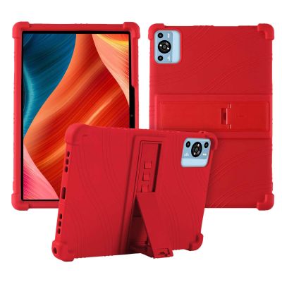 Case for ZIOVO Z128 Tablet 11 inch,Soft Silicone Protector Cover,Kids Friendly,Adjustable Stand Tablet Cover,4 Corners Thicken Shockproof,Red