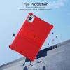 Case for ZIOVO Z128 Tablet 11 inch,Soft Silicone Protector Cover,Kids Friendly,Adjustable Stand Tablet Cover,4 Corners Thicken Shockproof,Red view 3