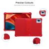 Case for ZIOVO Z128 Tablet 11 inch,Soft Silicone Protector Cover,Kids Friendly,Adjustable Stand Tablet Cover,4 Corners Thicken Shockproof,Red view 4