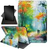 Case for 10.2" Kindle Scribe (2024/2022 Release),360 Degree Rotating Stand Smart Protective Cover Case for Kindle Scribe 10.2",Yellow Red Trees view 1