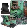 Case for 10.2" Kindle Scribe (2024/2022 Release),360 Degree Rotating Stand Smart Protective Cover Case for Kindle Scribe 10.2",Flowers and Bicycles view 1
