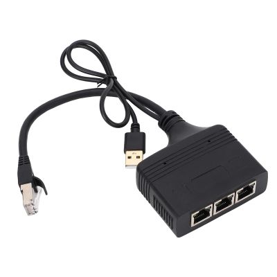 1000Mbps Network Splitter, Ethernet Splitter Adapter for TV Router, Compact and Portable, Suitable for Office or Home use, Providing Flexible Network connectivity Solutions, USB