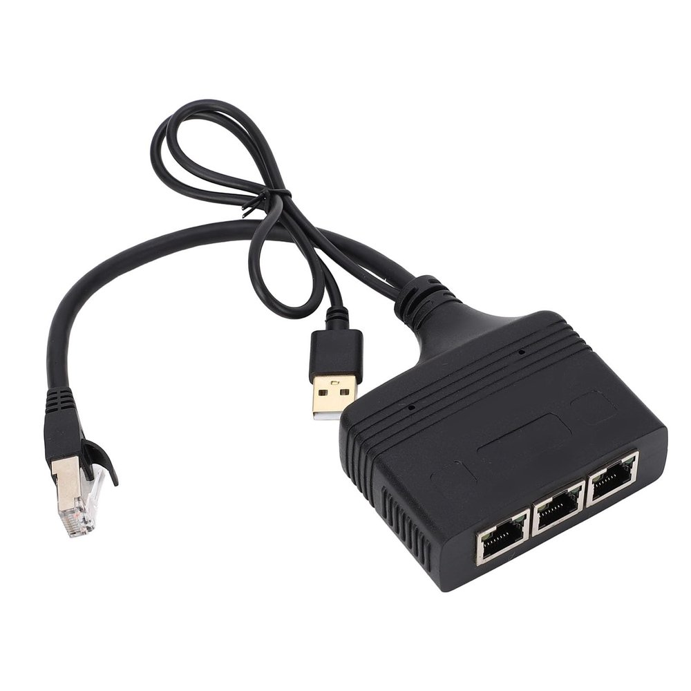 1000Mbps Network Splitter, Ethernet Splitter Adapter for TV Router, Compact and Portable, Suitable for Office or Home use, Providing Flexible Network connectivity Solutions, USB