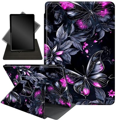 Case for 10.2" Kindle Scribe (2024/2022 Release),360 Degree Rotating Stand Smart Protective Cover Case for Kindle Scribe 10.2",Pink Butterfliy Flowers