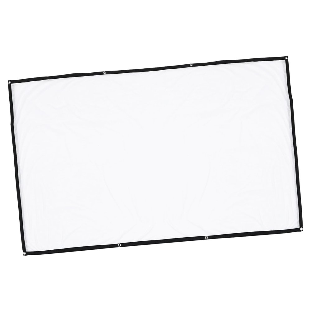 NUOBESTY Portable Projector Screen for Home Theater 100-inch Outdoor HD Polyester Projection Screen Easy Setup Grommets for Movies and Presentations