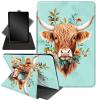 Case for 10.2" Kindle Scribe (2024/2022 Release),360 Degree Rotating Stand Smart Protective Cover Case for Kindle Scribe 10.2",flowerss and Cow view 1