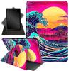 Case for 10.2" Kindle Scribe (2024/2022 Release),360 Degree Rotating Stand Smart Protective Cover Case for Kindle Scribe 10.2",Pink Sunset Ocean Wave view 1