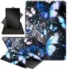 Case for Kindle 10th Generation 6" and Signature Edition 2019 Released,360 Degree Rotating Stand Smart Protective Cover Case for Kindle 10th Gen 2019,Purple Glitter Butterfliy view 1