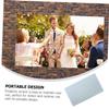 Tofficu Folding Anti-Glare Projection Screen 100-120 Inch Portable Projector Cloth for Home Theater Camping and Classroom Use High Definition Crease Resistant view 4
