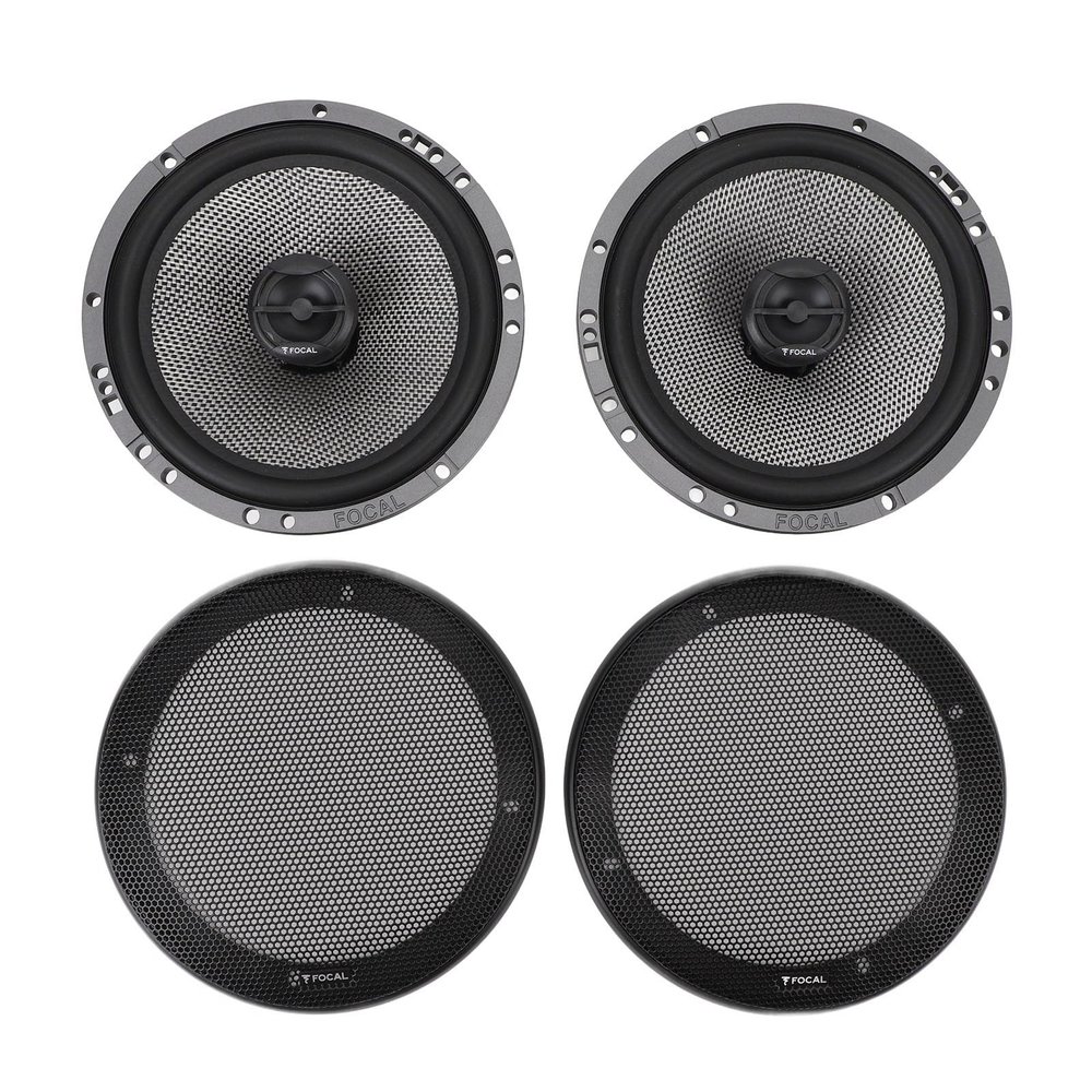 6.5in Vehicle Coaxial Speaker 60W, Aluminum Concave, Surround Rubber, Suspension, Mounting Diameter 140mm