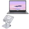 BoxWave Stand and Mount Compatible with ASUS Chromebook Plus CX14 (14 in) - Executive VersaView Laptop Stand, Ergonomic Adjustable Viewing Angle Metallic Riser - Metallic Silver view 1