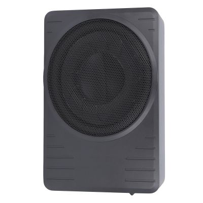 10in Car Under Seat Active Subwoofer 600W Built in Amplifier Premium Bass Slim Active Powered Subwoofer, High Level Input for Truck, Adjustable Input Sensitivity