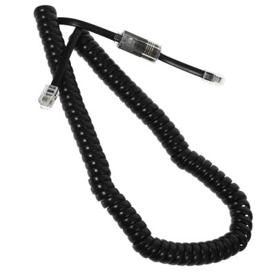 DIYEAH Landline Telephone Cord Detangler Retractable Phone Wire Rotating Connector Pc Black