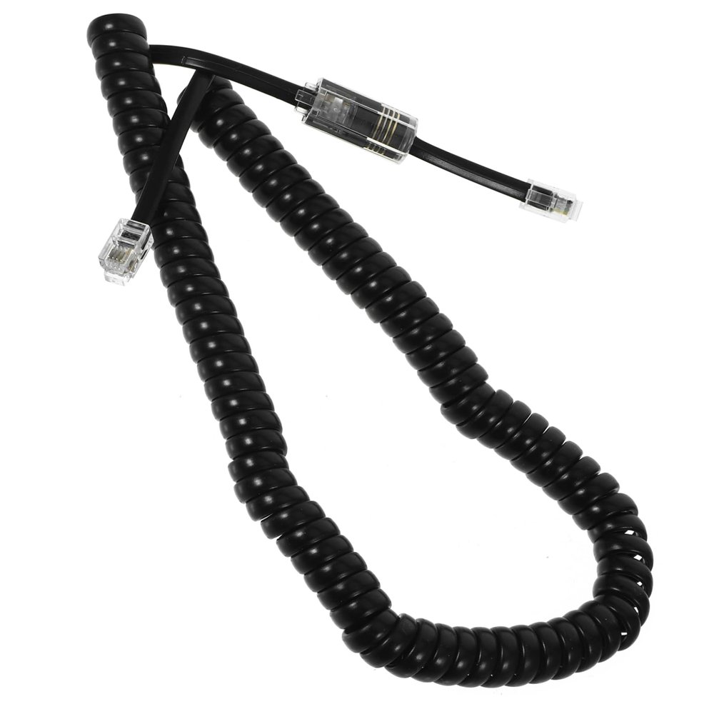 DIYEAH Landline Telephone Cord Detangler Retractable Phone Wire Rotating Connector Pc Black