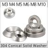 Countersunk washer M3 M4 M5 M6 M8 M10 M12 304 stainless steel conical flat solid head gasket concave and convex conical rings(FLAT M6x16x3.5(5pcs)) view 4