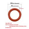 Washers Red Silicone VMQ O Ring Gasket CS 1mm CS 2mm CS 3.1mm Waterproof Insulated Rubber Silicon Rings Food Grade Sealing(10Pcs,OD 12mm CS1.5mm) view 2