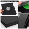 100 PCS 12in Black Paper & Poly Lined Record Inner Sleeves for LP Vinyl Records, 110gsm Paper 33 RPM Record Sleeves, Anti Static Record Storage Album Covers LP Vinyl Jacket Covers view 4