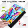 Case for 6.8" Kindle Paperwhite 11th Gen 2021,360 Degree Rotating Stand Smart Protective Cover Case for Kindle Paperwhite 2021 E-Reader,Elephant Butterfliy Flower view 4
