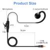 6-Pack Wired CLP-e Earpiece Headset with C Swivel - Compatible with Motorola CLP1010e, CLP1080e Two-Way Radios - Ideal for Clear Communication & Hands-Free Use view 2