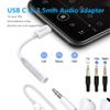 AVMAX USB C to 3.5mm Audio Headphone Adapter HiFi,Type c to Aux Female Cable for 16 15 Plus, S24 S23 S22 S21 S20 and More Type c Devices (Classic White1) view 2