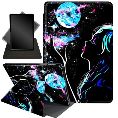 Case for 6.8" Kindle Paperwhite 11th Gen 2021,360 Degree Rotating Stand Smart Protective Cover Case for Kindle Paperwhite 2021 E-Reader,Beautiful Woman