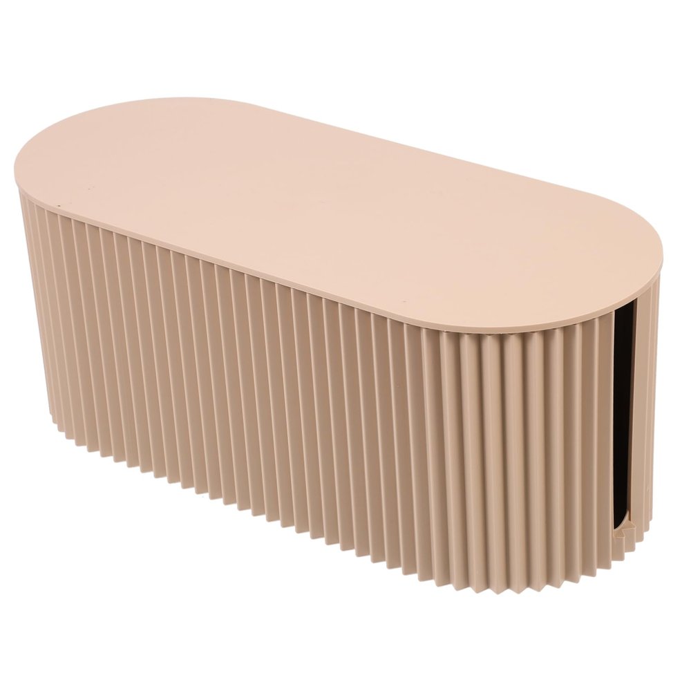 Angoily Home Cable Storage Organizer Box Cord Management for Desk Living and Office Heat Dissipation and Sturdy Design for Safe Wiring Management Large Light Brown