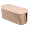 Angoily Home Cable Storage Organizer Box Cord Management for Desk Living and Office Heat Dissipation and Sturdy Design for Safe Wiring Management Large Light Brown view 1