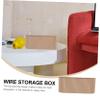 Angoily Home Cable Storage Organizer Box Cord Management for Desk Living and Office Heat Dissipation and Sturdy Design for Safe Wiring Management Large Light Brown view 4