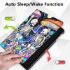 Case for 6.8" Kindle Paperwhite 11th Gen 2021,360 Degree Rotating Stand Smart Protective Cover Case for Kindle Paperwhite 2021 E-Reader,Mushroom Human Skeleton view 4