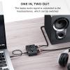 2 in 1 Out 3.5mm Auditory Switcher Box Bidirectional Music Box Switcher with Mute Button and Sound Control view 2