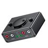 2 in 1 Out 3.5mm Auditory Switcher Box Bidirectional Music Box Switcher with Mute Button and Sound Control view 3