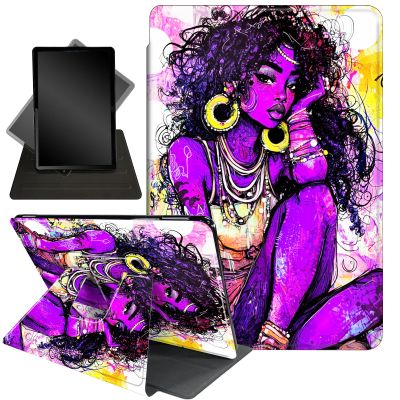 Case for All New 6 Inch Kindle 2024 and 2022 (11 Generation),360 Degree Rotating Stand Smart Protective Cover Case for Kindle 11th Generation 2024,Blue Girl