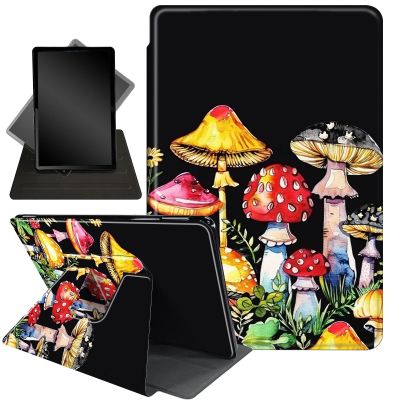 Case for 6.8" Kindle Paperwhite 11th Gen 2021,360 Degree Rotating Stand Smart Protective Cover Case for Kindle Paperwhite 2021 E-Reader,Colorful Mushroom