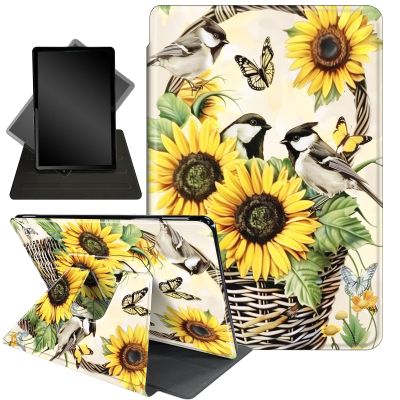 Case for All New 6 Inch Kindle 2024 and 2022 (11 Generation),360 Degree Rotating Stand Smart Protective Cover Case for Kindle 11th Generation 2024,Birds and Butterfliy