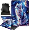 Case for 6.8" Kindle Paperwhite 11th Gen 2021,360 Degree Rotating Stand Smart Protective Cover Case for Kindle Paperwhite 2021 E-Reader,Starry Skys Cat view 1