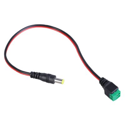 5.5x2.1mm Power Cable 12V Power Cord 5.5x2.1mm Male Converter Cable for Security Cameras Electronic Gadgets Speakers