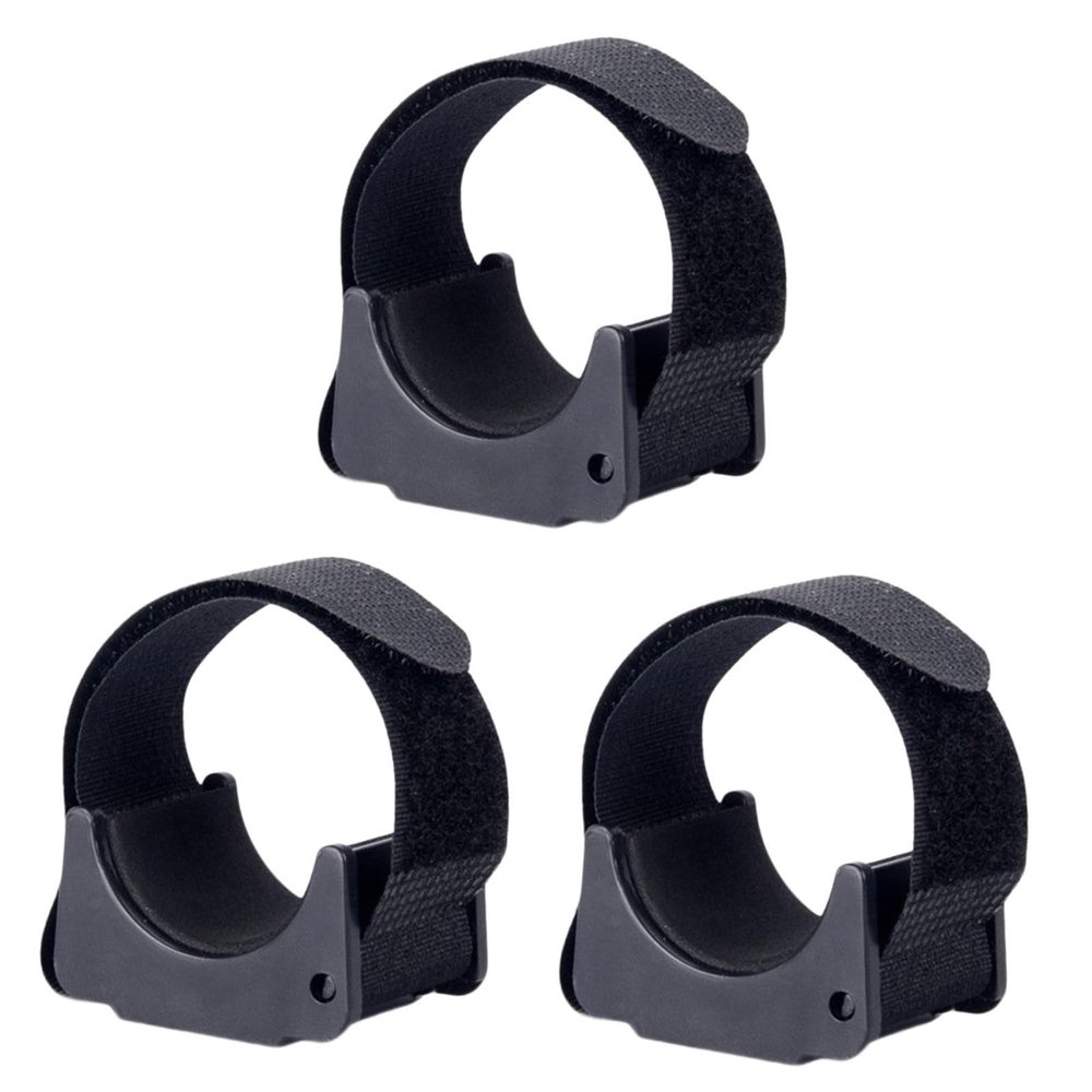 Menolana Flashlight Mounting Bracket Torch Mounting Bracket for 20mm to 50mm Grip Stand Black Accessories Portable Flashlight Holder, 3 Piece