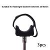 Menolana Flashlight Mounting Bracket Torch Mounting Bracket for 20mm to 50mm Grip Stand Black Accessories Portable Flashlight Holder, 3 Piece view 2