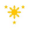 Philippines Sun and Stars Sticker, Philippines Flag Design, Laptop Decal, Travel Scrapbook, Planner Sticker, Car Bumper Decal view 1