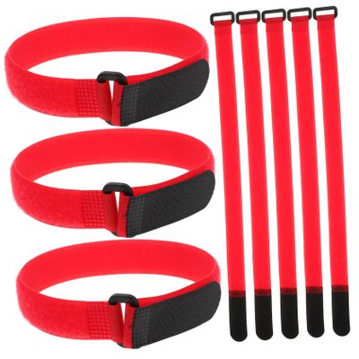 Abaodam 50pcs Reusable Hook and Loop Straps for Cable Management Adjustable Fastening Ties for Organizing Cords and Sports Equipment Durable Nylon Material for Soccer Net and Boat Rope