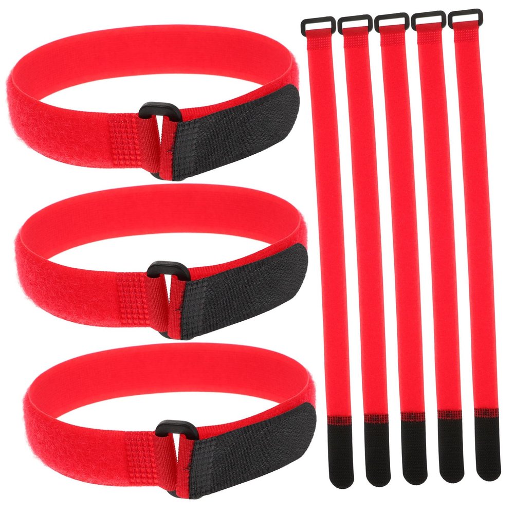 Abaodam 50pcs Reusable Hook and Loop Straps for Cable Management Adjustable Fastening Ties for Organizing Cords and Sports Equipment Durable Nylon Material for Soccer Net and Boat Rope