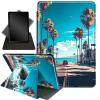Case for Fire HD 8 Tablet (8th/7th/6th Generation, 2018/2017/2016 Release),360 Degree Rotating Stand Smart Protective Case for Kindle Fire HD 8 8th/7th/6th/5th Generation,Seaside Landscapes view 1